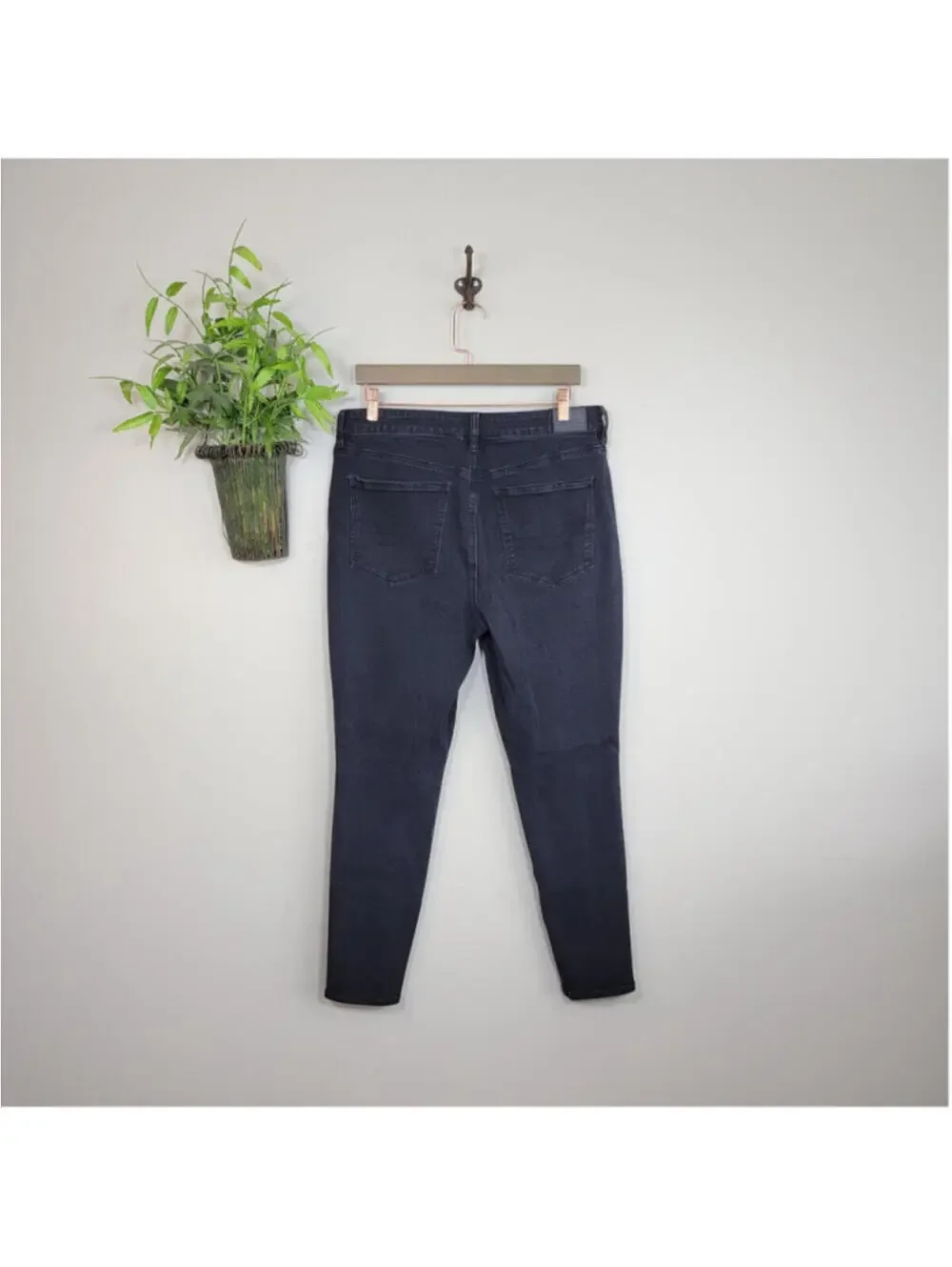 AE 16 American Eagle Skinny Dream Jeans Hi Rise Jeggings Black Super Stretch